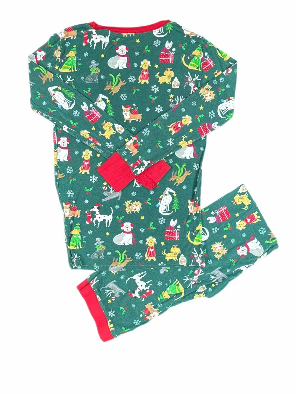 LITTLE SLEEPIES Holiday Hounds Bamboo Christmas Pajama Set- 9-10Y